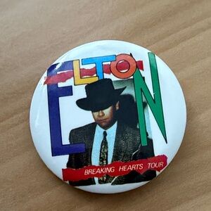 Elton John Concert Button Vintage